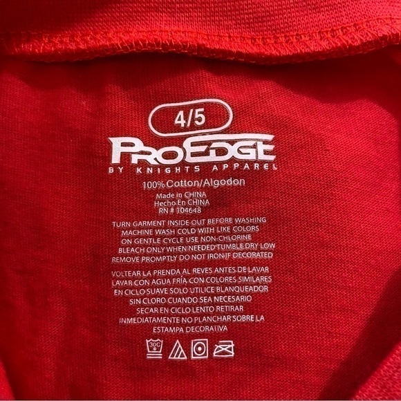 Delaware Stare Hornets Short Sleeve Tee Red Combo 4/5 - Picture 2 of 2